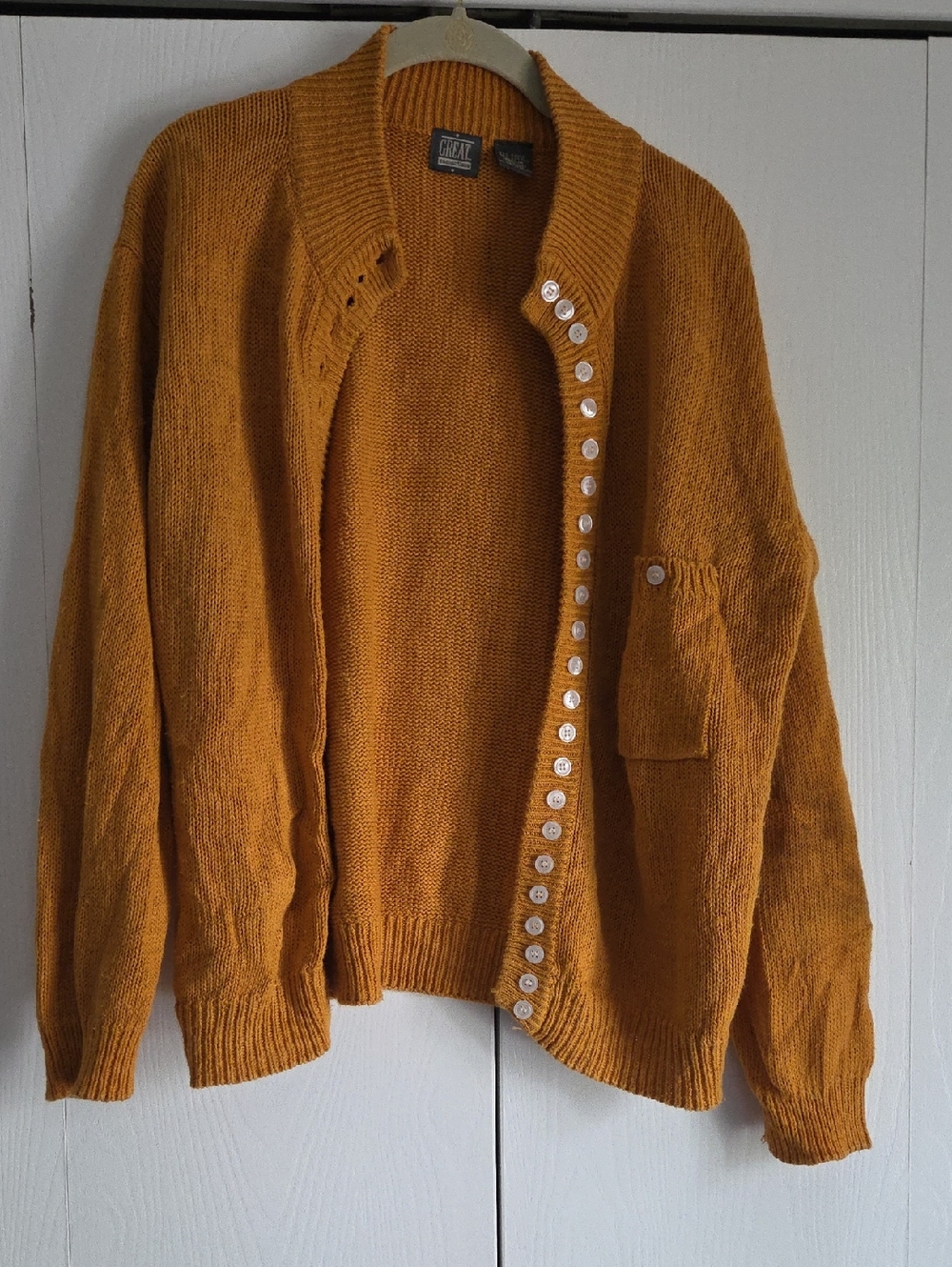 Great Connections Gold Ramie Sweater M